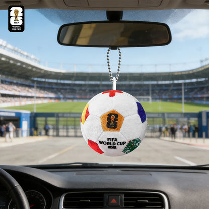 Official Authentic 2026 FIFA World Cup Soccer Ball Plush Keychain, World Cup Soccer Ball Backpack Charm, Rearview Mirror Pendant