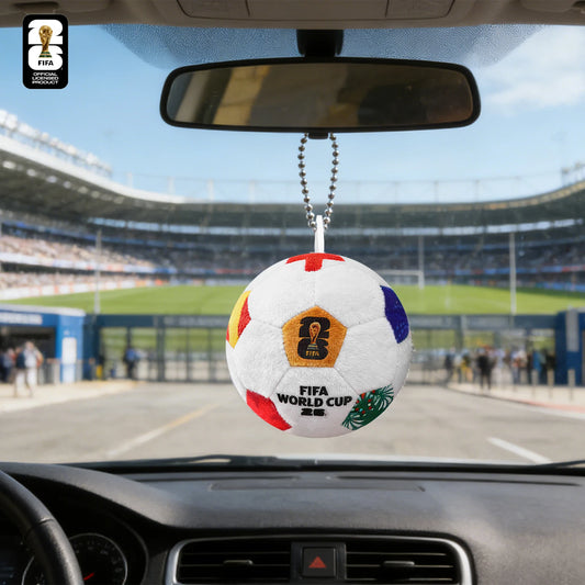 Official Authentic 2026 FIFA World Cup Soccer Ball Plush Keychain, World Cup Soccer Ball Backpack Charm, Rearview Mirror Pendant