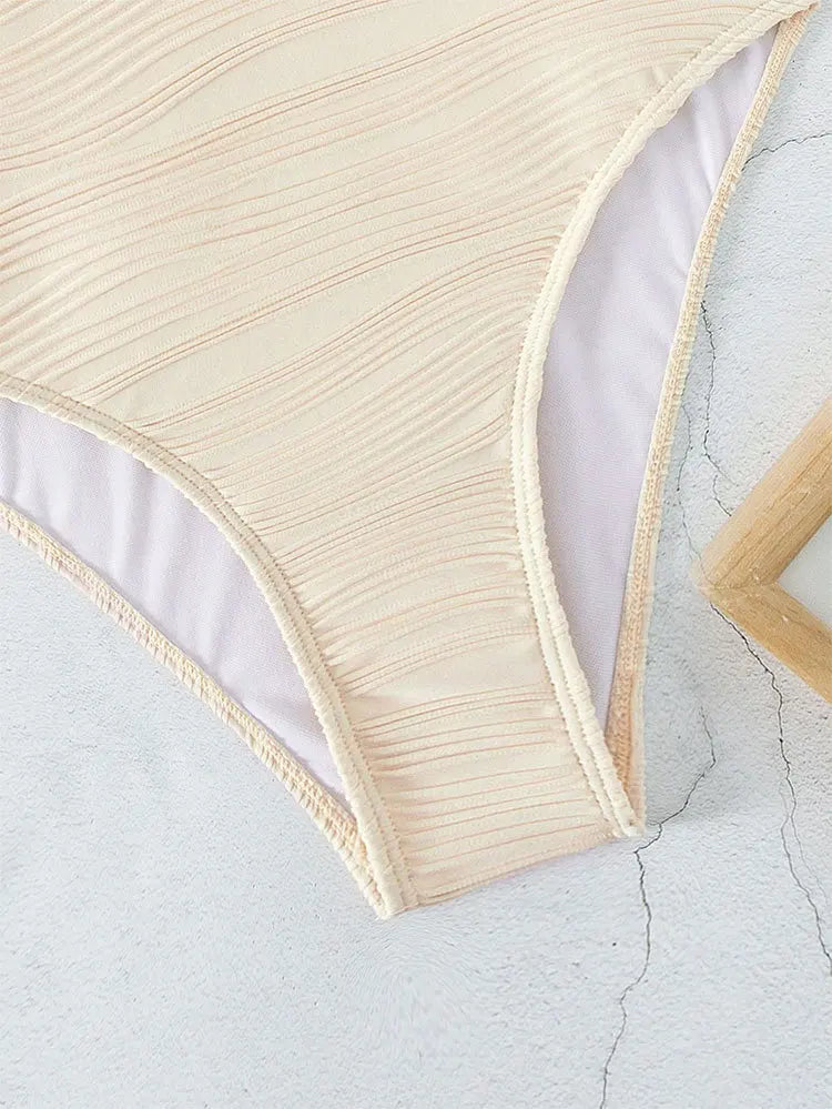 New Sexy Push Up Bikini Ribbed Plus Size Swimwear Women Swimsuit Biquini Set Beachwear Bathing Suit 2024 Mujer Thong Monokini XL