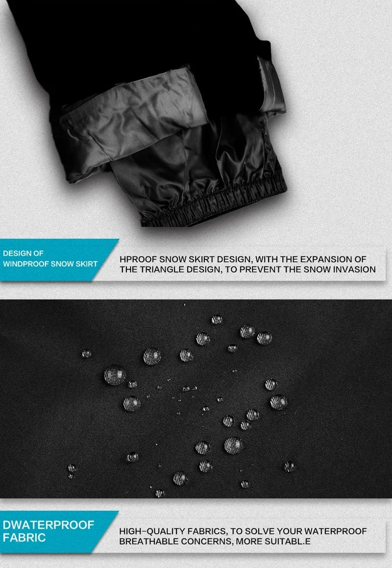 New Winter Ski Pants Men Outdoor Mountain Windproof Waterproof Ski Snowboard Pants Warm Snow Male Trousers Brand