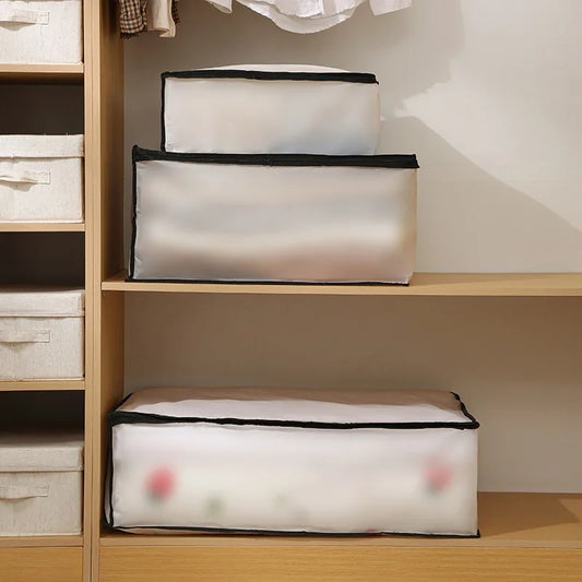 Underbed Storage Bag Foldable Quilt Bag Wardrobe Clothes Storage Box Dustproof Organizer Large Capacity Quilt Storage Bag
