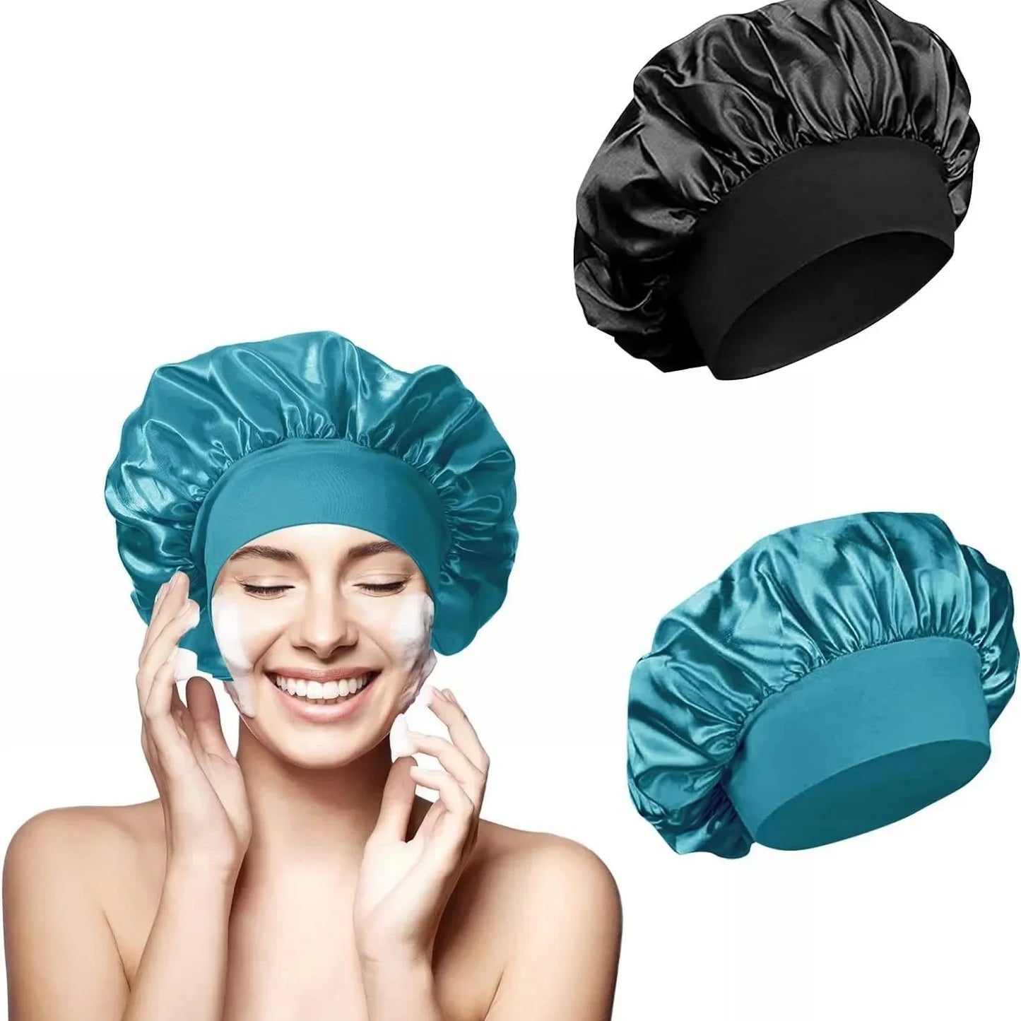 Hundreds of High Elasticity Hair Care Cap Moon Hat Wrapped Headscarf Beauty Cap Shower Cap Female Nursing Satin Sleeping Cap