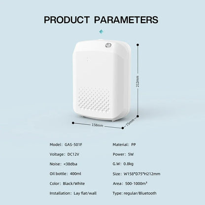 NAMSTE Smart Aroma Diffuser Hotels professional Fragrance Diffuser 1000m³ Large Room Aroma Machine With Fan Bluetooth ControlGoWisse.com