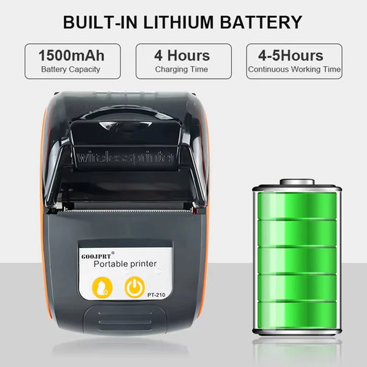 Mini Receipt Printer Portable, Bluetooth, Ticket ,Bill Receipt, POS, iOS/Android