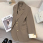Autumn Winter Office Lady Blazer Jacket Women 2024 Fashion Long Sleeve Coat Woman Blazers Feminino New In Outerwears Casual