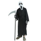 Child Grim Reaper Scary Costume Halloween Scare Mask Set with Removable Scythe Devil Accessory Carnival Role Play Black Robe