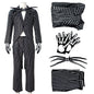 Christmas Eve Costume Jack on Skeleton Men's Women's Full Sally Black and White Stripes Cosplay Halloween
