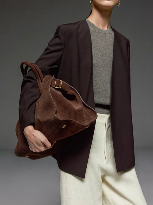 [LANMREM] Elegant 2 Piece Set Women's V Neck Cardigan Blazers High Waist Straight Slim Pants Fashion 2025 Spring New 26C1662