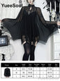 Halloween Gothic Grunge Punk Women Dress Long Sleeve Lace Slim Black Dresses 2025 New Y2K Harajuku Lolita Fairy Core Party Dress