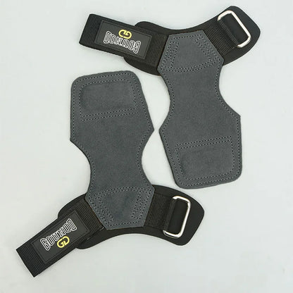 Wrist Straps for Weightlifting Double Layers Cow Leather Gloves Women Men Deadlift Maximum Grip Support Bench Press Pull-up F18