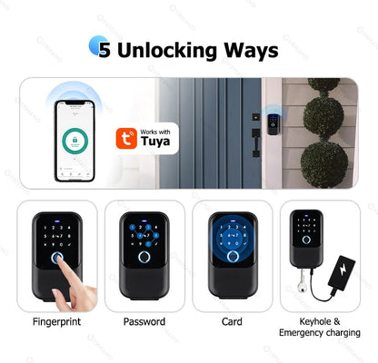 TTlock Smartkey Lock Box Wireless Electronic Key Safe with Digital Code App Controlled Bluetooth Smartlock for Home Key Padlock