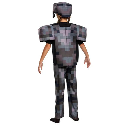 Carnival Party Dress Mask Classic Creeper Anime Game Character Set Diamond Armor Cosplay Costume Children's Clothing
