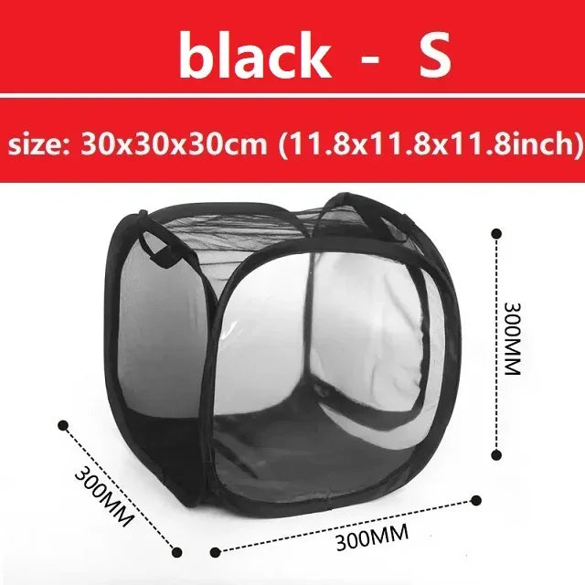 S - M - L Butterfly Habitat Outdoor Mesh Plant Enclosure Folding Insect Cage Insect Proof Net Monarch Insect Terrarium Pop-up