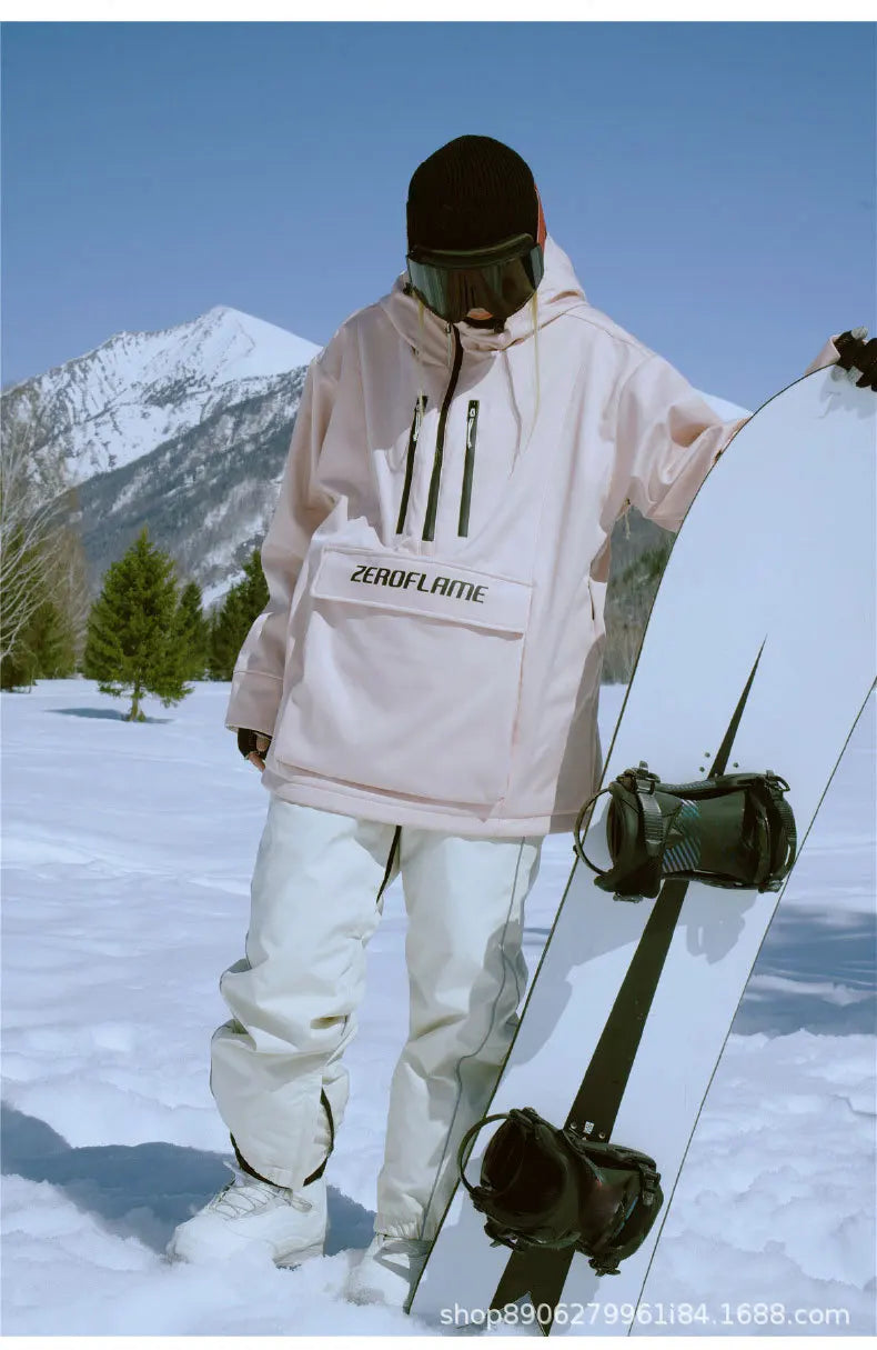 3L Ski Wear Women Man Hooded Sweater Reflective Trend Ski Coat Thickened Warmth and Waterproof Ski Equipment Ski Jacket Women