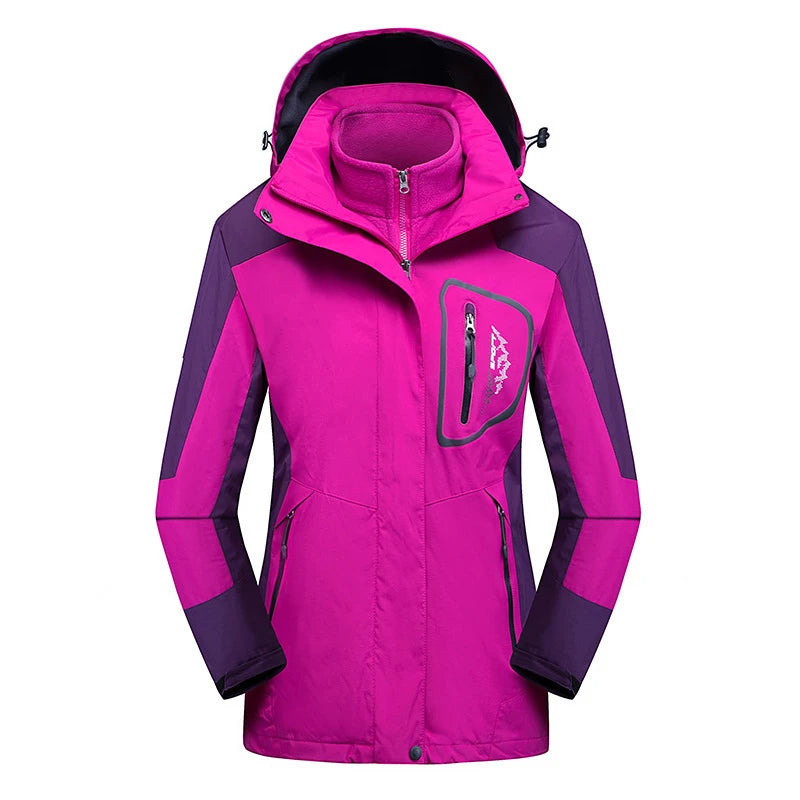 Winter 3 In 1 Ski Suit Women Waterproof Windproof Skiing Snowboarding Jacket Pants Set Female Warm Snow Costumes Outdoor Wear