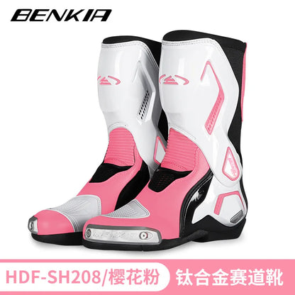 BENKIA HDF-SH208 Professional Four Season Motorcycle Titanium Alloy Boots Riding Boots Motorcycle Racing Boot SHoes
