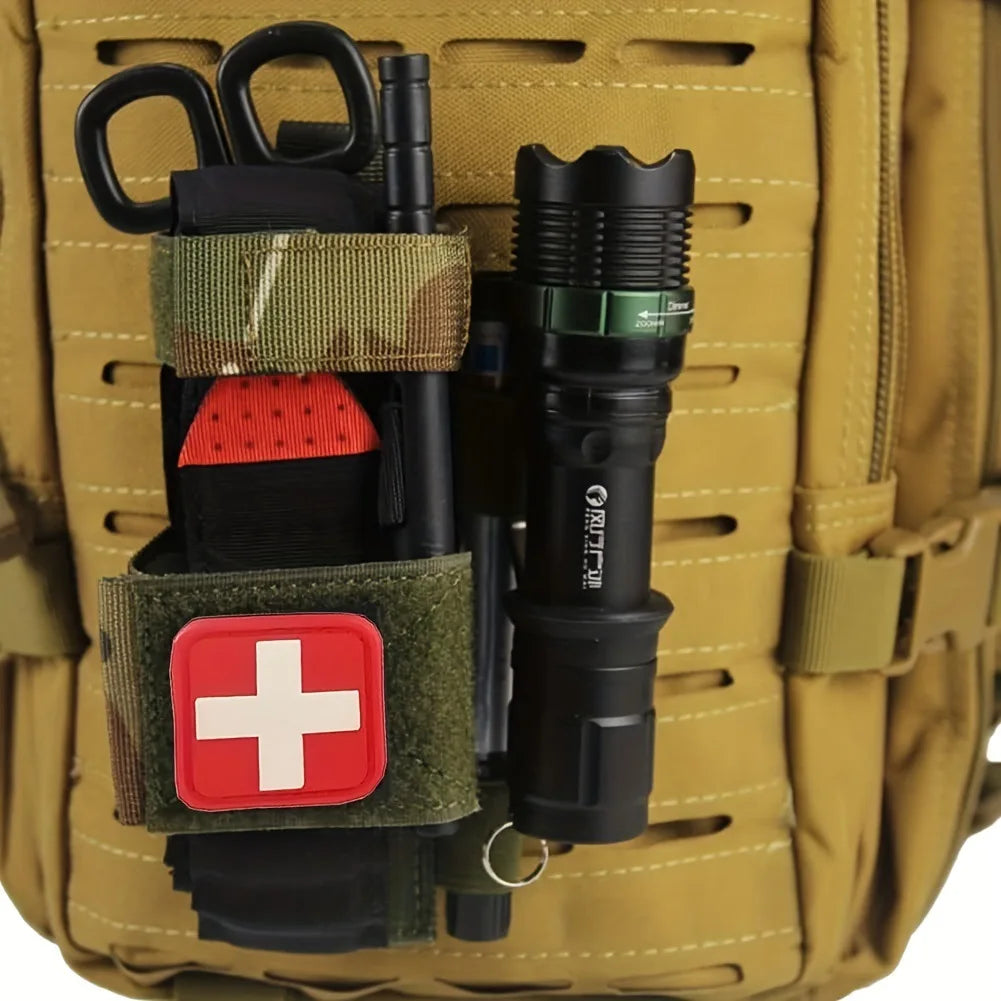 Tactical Outdoor Molle Scissor Bag Medical Shears Pouch Multifunctional Tourniquet Holder Storage Bag Case Flashlight Holster