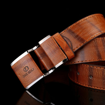 New men's belt korean fashion smooth buckle business casual belt fashion young men's trouser designer luxury brand belts