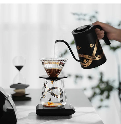 MHW-3BOMBER 220V Electric Kettle Gooseneck Pour Over Kettle Coffee Pot Precise Control Heating Water Boiler Barista Tool