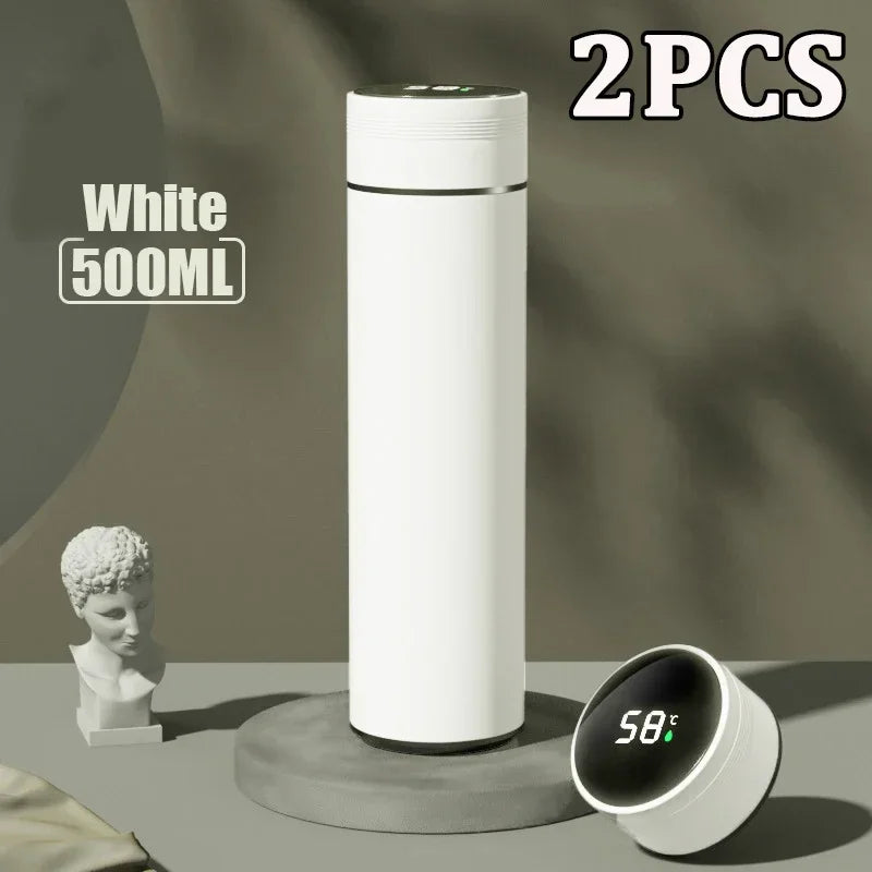 510ml Thermos Coffee Mug Stainless Steel Coffee Cup Temperature Display Vacuum Flask Thermal Tumbler Insulated Cup Water Bottle