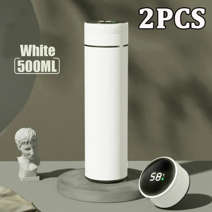 510ml Thermos Coffee Mug Stainless Steel Coffee Cup Temperature Display Vacuum Flask Thermal Tumbler Insulated Cup Water Bottle