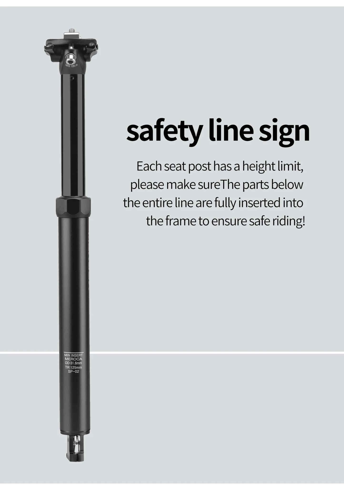 MEROCA Bike Dropper Seat Post 30.9/31.6x425mm Internal Routing Cable Remote Wire Control Lift Seat Tube Mtb Seatpost