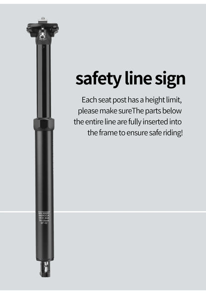 MEROCA Bike Dropper Seat Post 30.9/31.6x425mm Internal Routing Cable Remote Wire Control Lift Seat Tube Mtb Seatpost