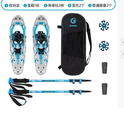 Aluminum Alloy Outdoor Snowboarding Equipment Mountain Climbing Shoes Anti Slip Adjustable Hiking Sneakers Snow Trekking Travel