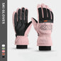 Winter Ski Gloves Fleece-lined Thickened Outdoor Riding Waterproof Windproof Non-slip Touchscreen Warm Gloves for Men and Women