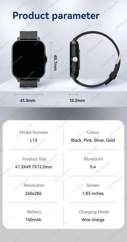 Outdoor Sports Smart Watch Wireless Calling Information Reminder Wallpaper Change Men's and Women's Waterproof Smartwatch 2025