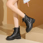 Sexy Elegant Winter Knight Boots New Solid Color Round Toe Velvet Warm Comfortable Fashionable Women's Ankle Boots