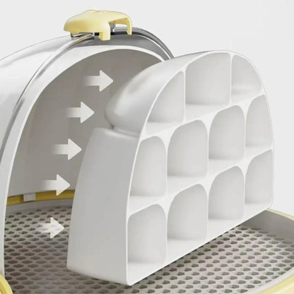 Breathable Hole Silkworm Breeding Box Folable Handle Plastic Insect Habitat Cage Visible Door Silkworm Observation Cabin Student