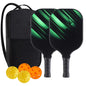 Graphite Pickleball Paddles Set of 2 USAPA Approved Carbon Fiber Surface Anti-Slip Sweat-Absorbing Grip Portable Carry Bag