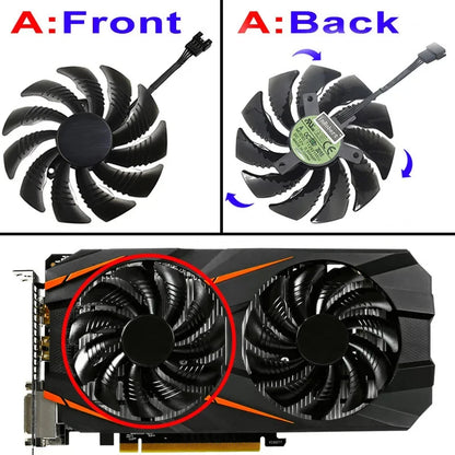 88MM T129215SU PLD09210S12HH 4Pin Cooling Fan For Gigabyte GTX 1050 1060 1070 960 RX 470 480 570 580 Graphics Card Cooler Fan