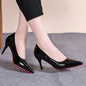 Sexy Pointed Toe Patent Leather High Heels Temperament Girl Red Sole Party Dress Stiletto Pumps Classic Black Work Single Shoes