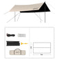 GIANXI Summer Ultralight Outing Camping Awning Gathering Picnic Rectangular Tent Portable Family Outdoor Beach Sunshade