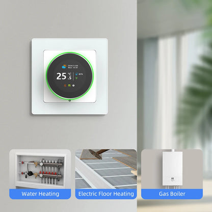 AVATTO Tuya WiFi Smart Knob Thermostat Temperature Controller For Water Gas Boiler Electric Heating Works With Alexa Google Home