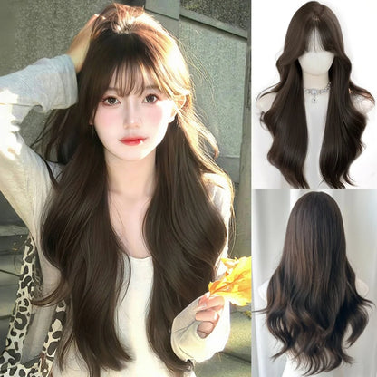 Synthetic Short Lolita Cosplay Christmas Halloween Bob Brown Blonde LM Wig With Long Curly Ponytail Natural Fake Hair for Women