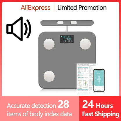 Smart Bioimpedance Scale New Smart Body Composition Scale Digital Scale Body Fat Weight Scale Balance Bioimpedance Scale
