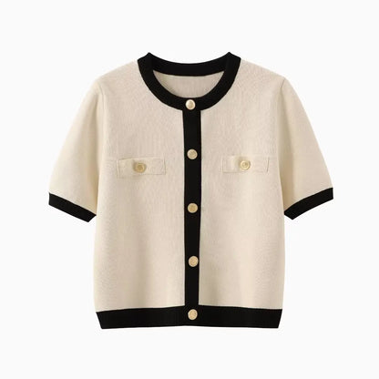 TRAFZA Autumn Fashion Women Sweater Coats Solid O-Neck Long Sleeves Pockets Buttons Single Breasted Female Casual Knitted Coat