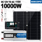 10000W Complete Solar Power Kit | 300W Panel + 100A Controller + 10000W Inverter 12V to 110V/220V Emergency Backup for Home,RV