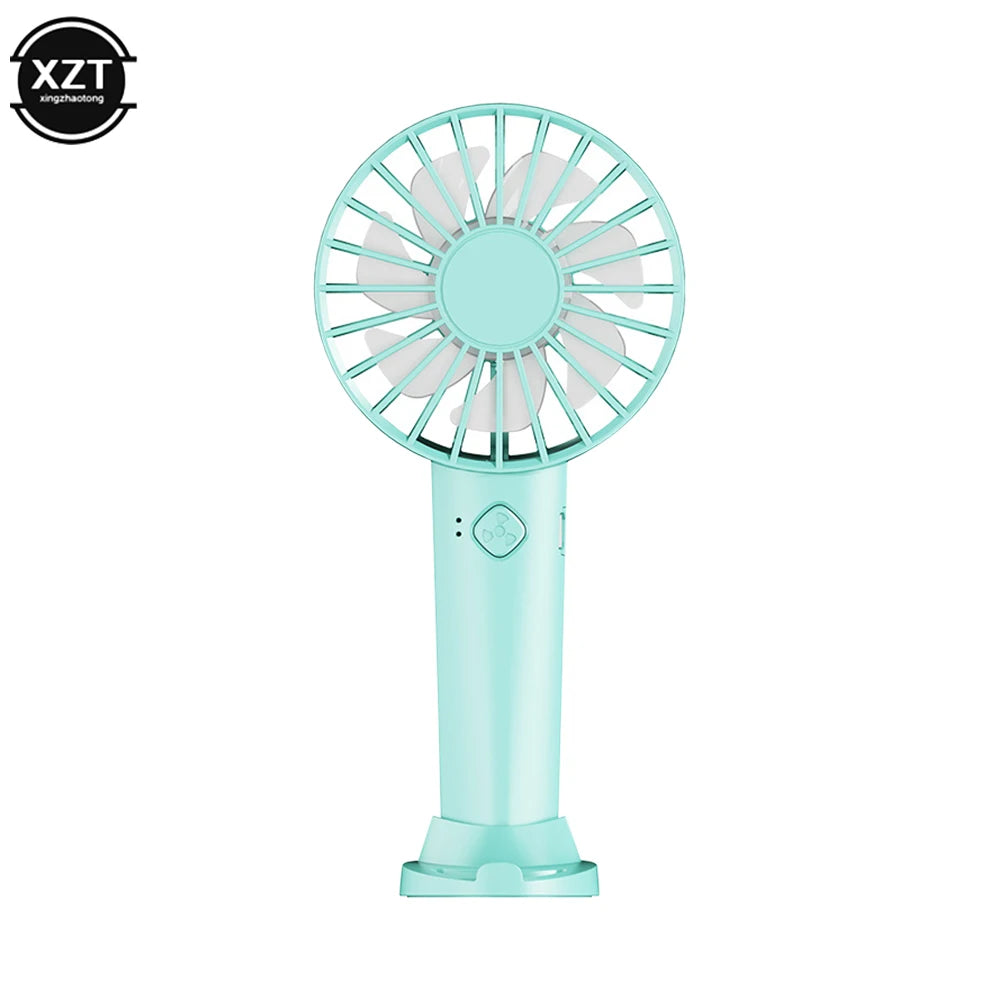 USB Mini Strong Wind Handheld Fan Portable and Quiet Rechargeable Hand Fan for Student Office Small Pocket Cooling Fans Supplies