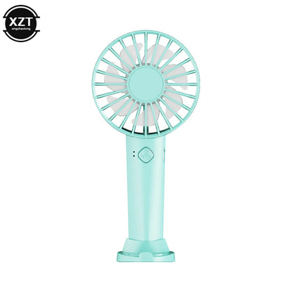 USB Mini Strong Wind Handheld Fan Portable and Quiet Rechargeable Hand Fan for Student Office Small Pocket Cooling Fans Supplies