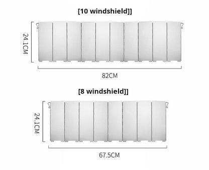 Ultralight Outdoor 10 Plates Foldable Wind Shield Camping Stoves Windshield Foldable Gas Cookers Wind Deflectors Stove