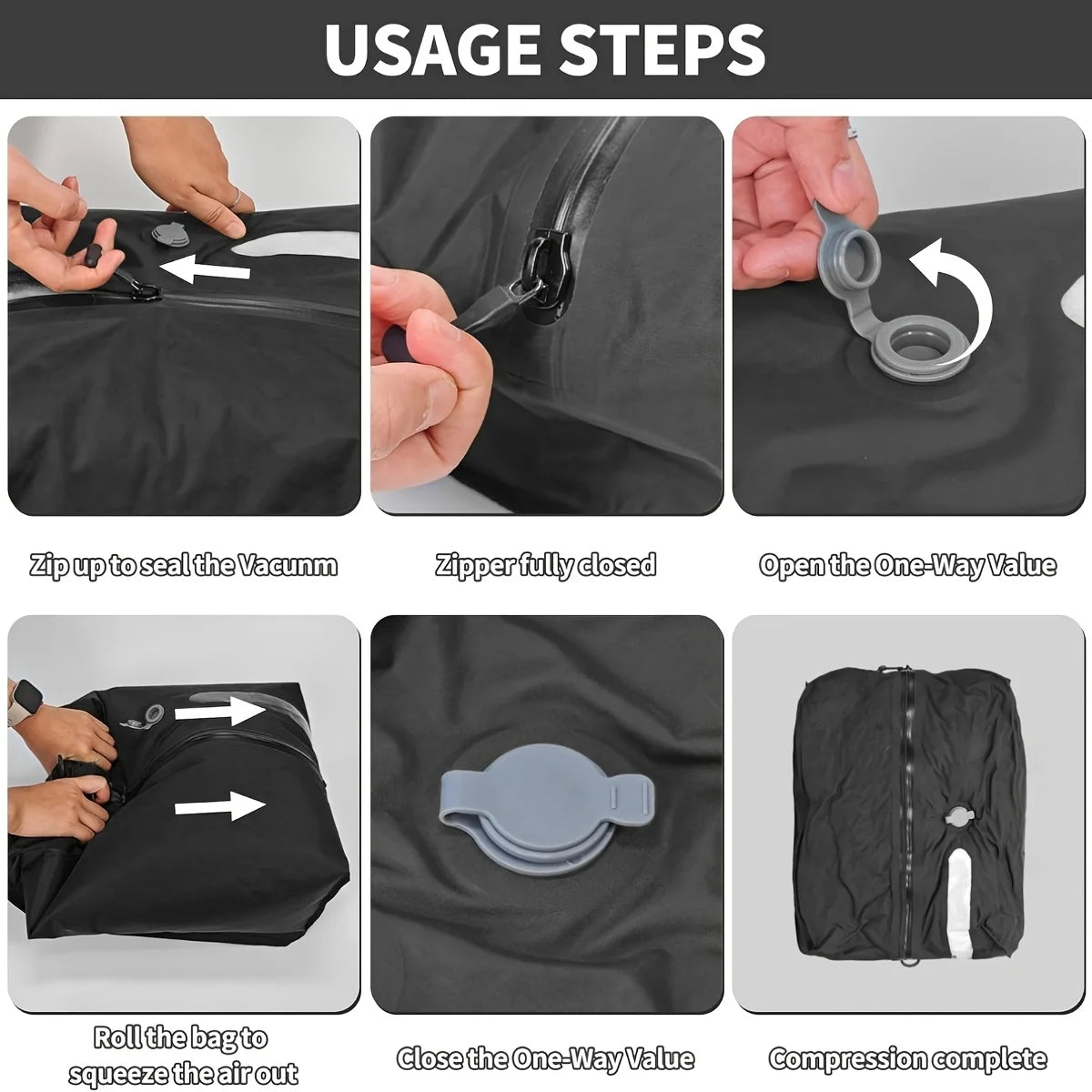 1/2pcs Luggage Vacuum Compression Bag Compression Storage Bag Reusable Travel Vacuum Sealed Bag for Travel Business Trips