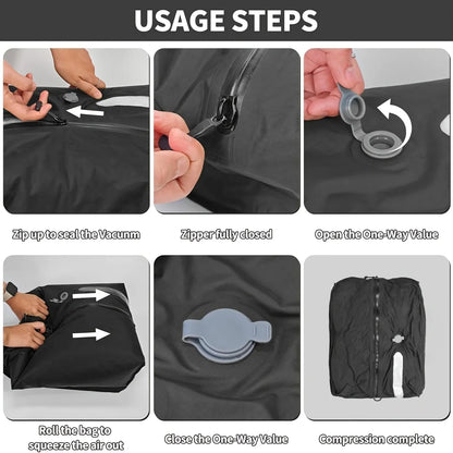 1/2pcs Luggage Vacuum Compression Bag Compression Storage Bag Reusable Travel Vacuum Sealed Bag for Travel Business Trips