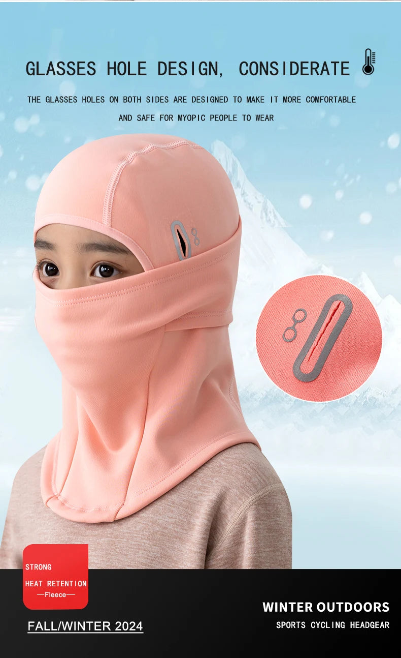 Children's ski warm headgear outdoor windproof cold-proof cycling mask helmet lining balaclava hat men and women