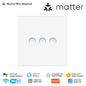 MOES Matter Tuya WiFi Smart Concave Glass Panel Light Switch Neutral Wire Required Compatible with Alexa Google Home SmartThings