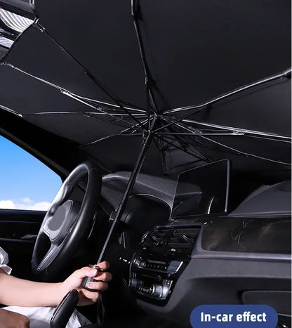 Automobile Windshield Sunshade Upgraded V-Design Car Sun Umbrella Innovative Telescopic Sun Visor For Heat Insulation Shade Prot