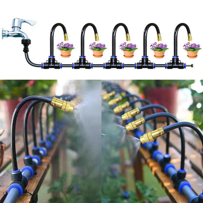 Automatic Sprayer System Patio Misting Cooling Adjustable Rotating Copper Atomizing Nozzle Nebulizer Sprinkler irrigation kit